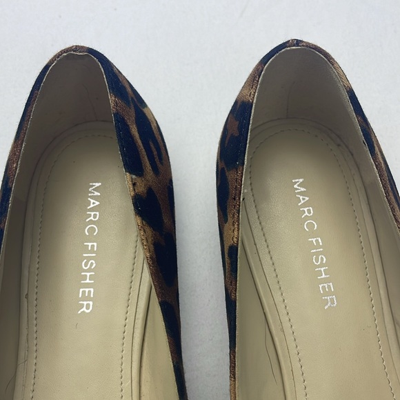 🐆 Like New MARC FISHER ANALIA Pointed Toe Ballet Flats leopard Women’s Size 6.5 - Picture 4 of 10